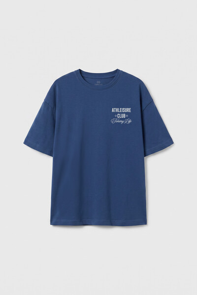 TOMMYLIFE - Tommylife Toptan Parlament Oversize Kısa Kollu Baskılı Kız Çocuk T-Shirt - 75175