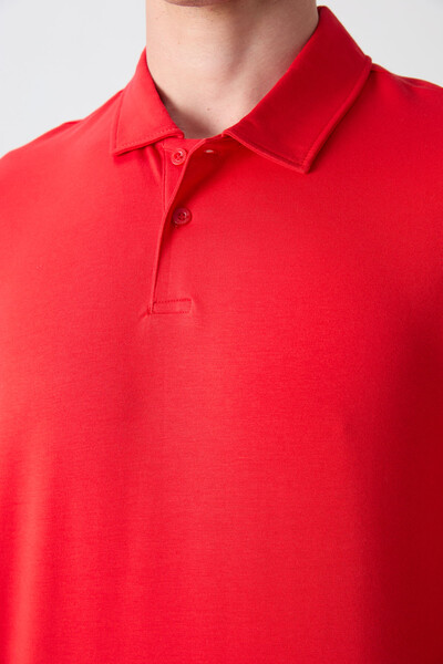 Tommylife Toptan Polo Yaka Standart Fit Basic Erkek T-Shirt 88351 Fiesta - Thumbnail