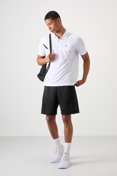 Tommylife Toptan Polo Yaka Standart Kalıp Aktif Spor Erkek T-Shirt 88402 Beyaz - Thumbnail