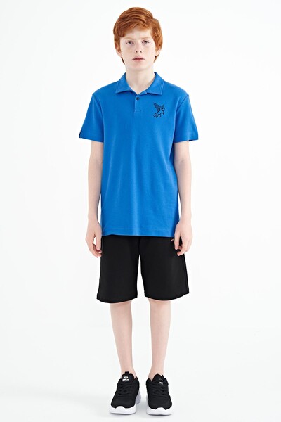 Tommylife Toptan Polo Yaka Standart Kalıp Erkek Çocuk T-Shirt 11084 Saks - Thumbnail