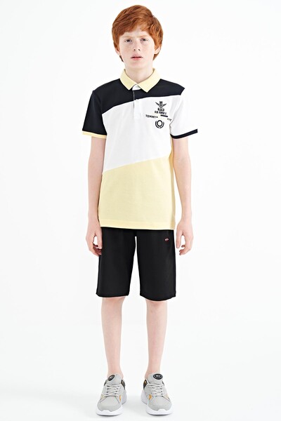 Tommylife Toptan Polo Yaka Standart Kalıp Erkek Çocuk T-Shirt 11088 Sarı - Thumbnail