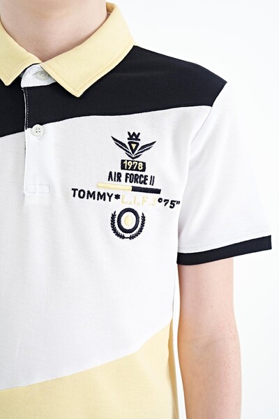 Tommylife Toptan Polo Yaka Standart Kalıp Erkek Çocuk T-Shirt 11088 Sarı - Thumbnail