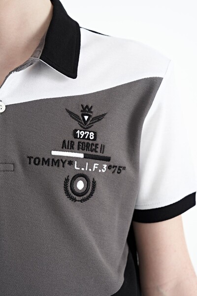 Tommylife Toptan Polo Yaka Standart Kalıp Erkek Çocuk T-Shirt 11088 Siyah - Thumbnail