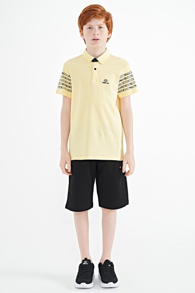 Tommylife Toptan Polo Yaka Standart Kalıp Erkek Çocuk T-Shirt 11093 Sarı - Thumbnail