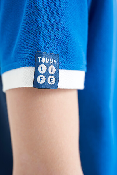 Tommylife Toptan Polo Yaka Standart Kalıp Erkek Çocuk T-Shirt 11139 Saks - Thumbnail