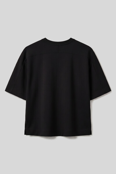 Tommylife Toptan Siyah O Yaka Kısa Kollu Basic T-Shirt - 97316 - Thumbnail