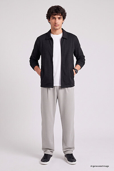 Tommylife Toptan Siyah Rahat Form Erkek Ceket - 88494 - 3