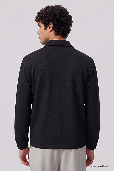 Tommylife Toptan Siyah Rahat Form Erkek Ceket - 88494 - 4