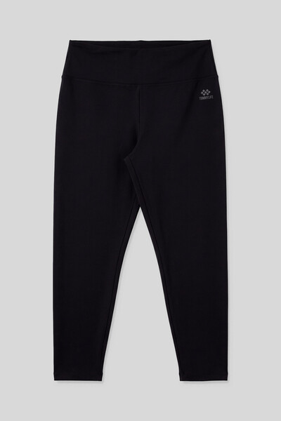 Tommylife Toptan Siyah Yüksek Bel Toparlayıcı Battal Büyük Beden Kadın Tayt - 94650 - Thumbnail