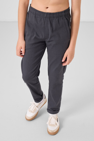 Tommylife Toptan Standart Fit Dokuma Hafif Esnek Chino Erkek Çocuk Pantolon 11272 Gri - Thumbnail