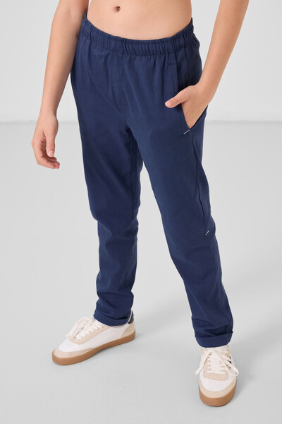 Tommylife Toptan Standart Fit Dokuma Hafif Esnek Chino Erkek Çocuk Pantolon 11272 Parlament - Thumbnail