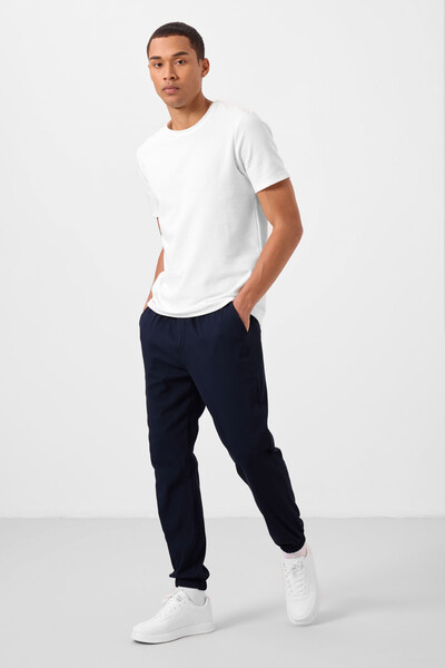 Tommylife Toptan Standart Fit Dokuma Hafif Esnek Chino Erkek Pantolon 82176 Lacivert - Thumbnail