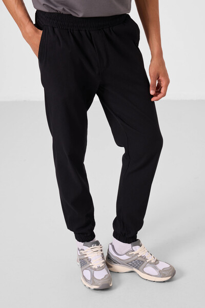 Tommylife Toptan Standart Fit Dokuma Hafif Esnek Chino Erkek Pantolon 82176 Siyah - Thumbnail