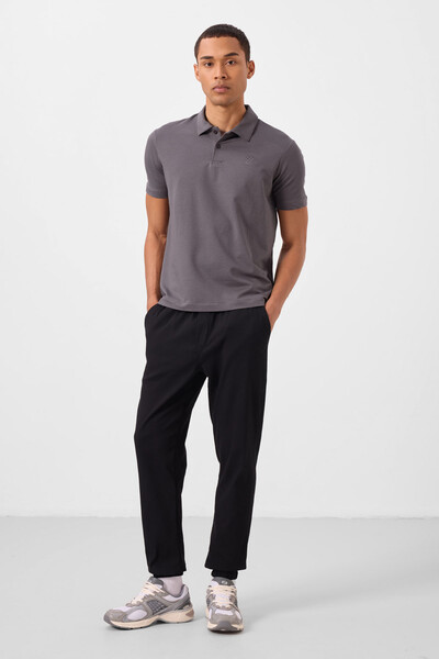 Tommylife Toptan Standart Fit Dokuma Hafif Esnek Chino Erkek Pantolon 82176 Siyah - Thumbnail