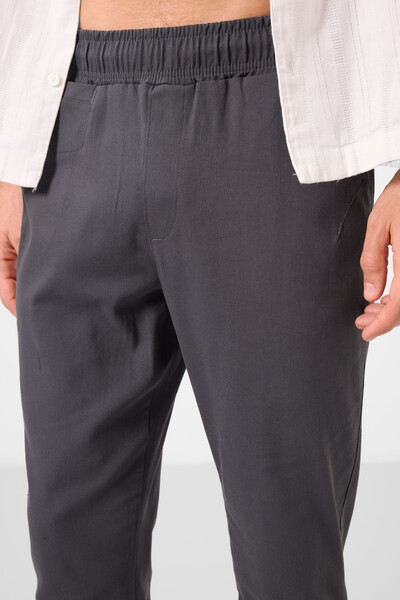 Tommylife Toptan Standart Fit Dokuma Hafif Esnek Chino Erkek Pantolon 82177 Antrasit - Thumbnail
