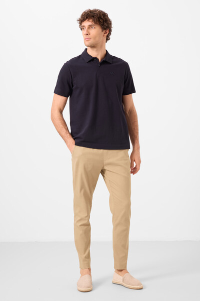 Tommylife Toptan Standart Fit Dokuma Hafif Esnek Chino Erkek Pantolon 82177 Koyu Bej - Thumbnail