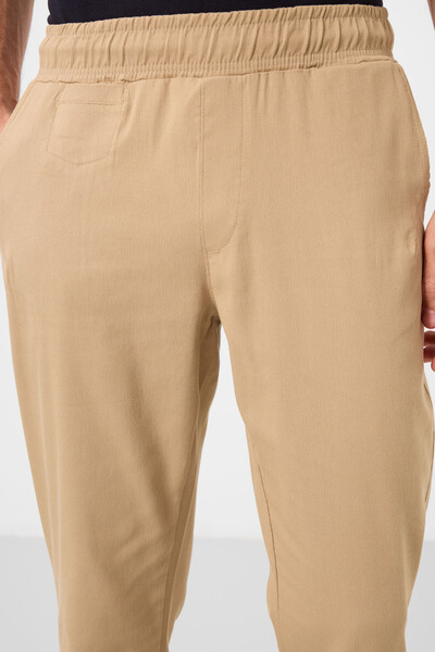 Tommylife Toptan Standart Fit Dokuma Hafif Esnek Chino Erkek Pantolon 82177 Koyu Bej - Thumbnail
