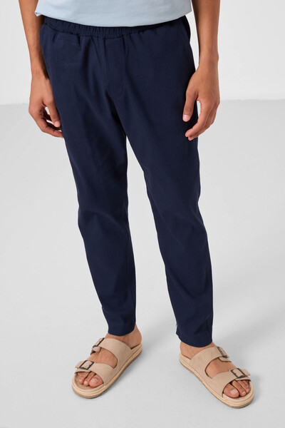 Tommylife Toptan Standart Fit Dokuma Hafif Esnek Chino Erkek Pantolon 82177 Lacivert - Thumbnail