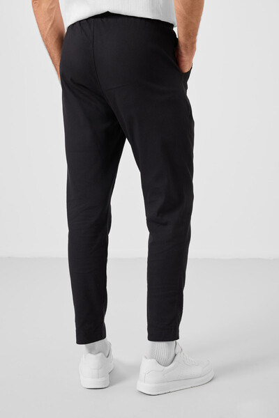 Tommylife Toptan Standart Fit Dokuma Hafif Esnek Chino Erkek Pantolon 82177 Siyah - Thumbnail