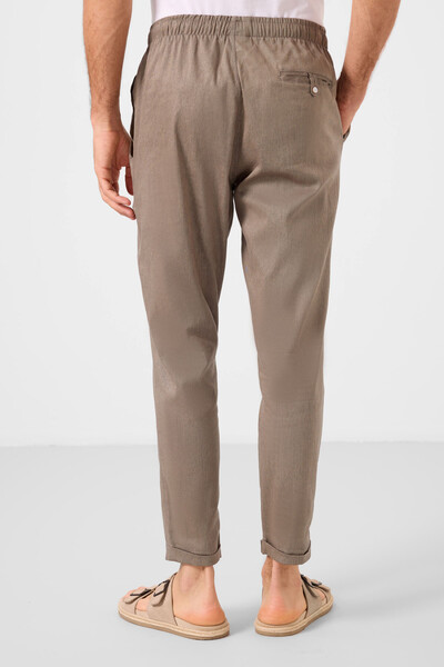 Tommylife Toptan Standart Fit Dokuma Hafif Esnek Chino Erkek Pantolon 82178 Camel - Thumbnail