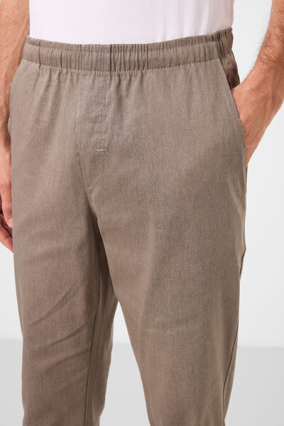 Tommylife Toptan Standart Fit Dokuma Hafif Esnek Chino Erkek Pantolon 82178 Camel - Thumbnail