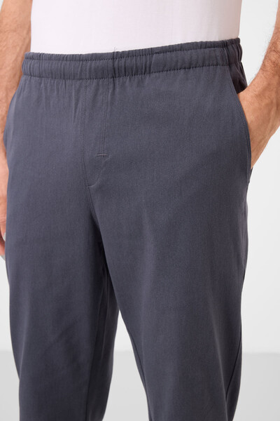 Tommylife Toptan Standart Fit Dokuma Hafif Esnek Chino Erkek Pantolon 82178 Gri - Thumbnail