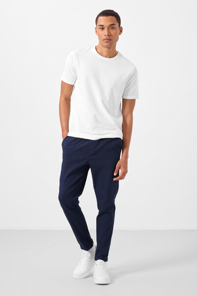 Tommylife Toptan Standart Fit Dokuma Hafif Esnek Chino Erkek Pantolon 82178 Lacivert - Thumbnail