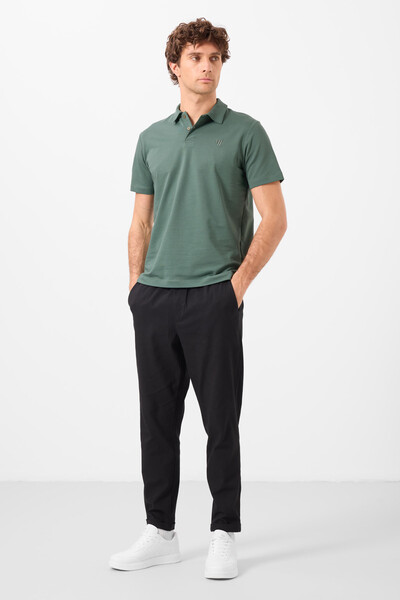 Tommylife Toptan Standart Fit Dokuma Hafif Esnek Chino Erkek Pantolon 82178 Siyah - Thumbnail
