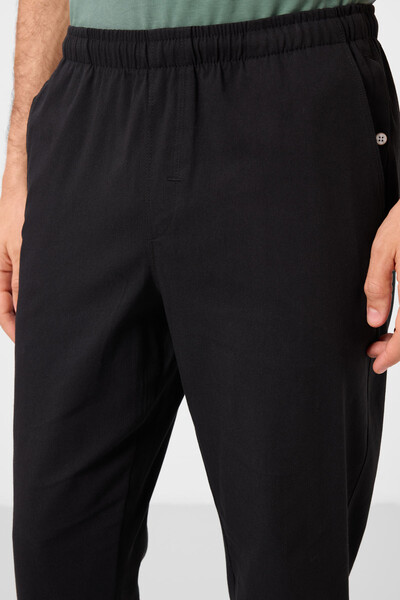 Tommylife Toptan Standart Fit Dokuma Hafif Esnek Chino Erkek Pantolon 82178 Siyah - Thumbnail
