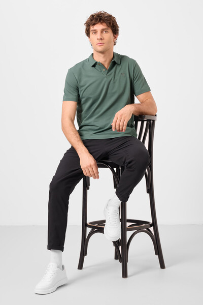 Tommylife Toptan Standart Fit Dokuma Hafif Esnek Chino Erkek Pantolon 82178 Siyah - Thumbnail