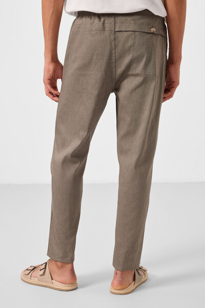 Tommylife Toptan Standart Fit Dokuma Hafif Esnek Chino Erkek Pantolon 82179 Camel - Thumbnail