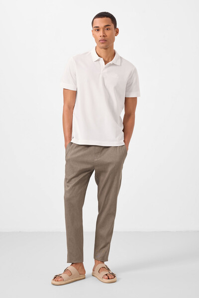 Tommylife Toptan Standart Fit Dokuma Hafif Esnek Chino Erkek Pantolon 82179 Camel - Thumbnail
