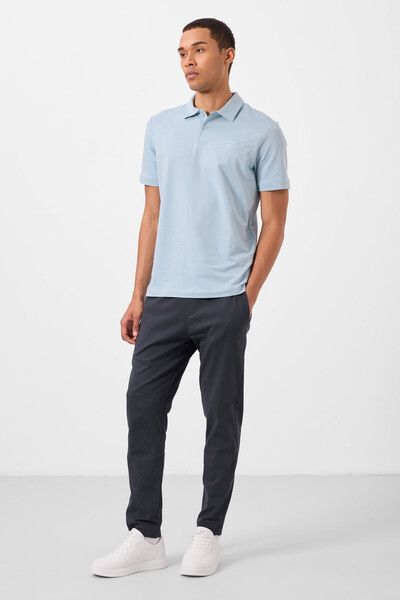 Tommylife Toptan Standart Fit Dokuma Hafif Esnek Chino Erkek Pantolon 82179 Gri - Thumbnail