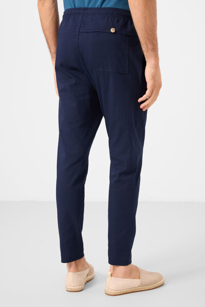 Tommylife Toptan Standart Fit Dokuma Hafif Esnek Chino Erkek Pantolon 82179 Lacivert - Thumbnail