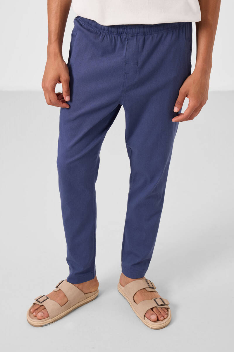 TOMMYLIFE - Tommylife Toptan Standart Fit Dokuma Hafif Esnek Chino Erkek Pantolon 82179 Parlament