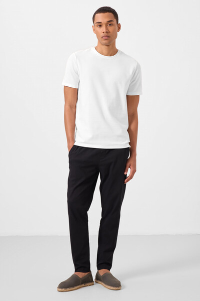 Tommylife Toptan Standart Fit Dokuma Hafif Esnek Chino Erkek Pantolon 82179 Siyah - Thumbnail
