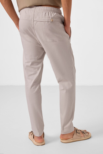 Tommylife Toptan Standart Fit Dokuma Hafif Esnek Chino Erkek Pantolon 82179 Taş - Thumbnail