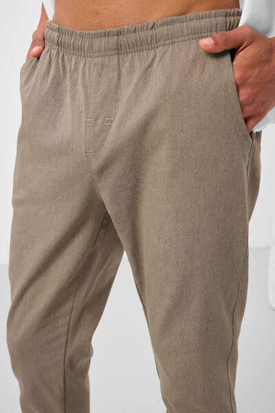Tommylife Toptan Standart Fit Dokuma Hafif Esnek Chino Erkek Pantolon 82180 Camel - Thumbnail