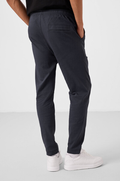 Tommylife Toptan Standart Fit Dokuma Hafif Esnek Chino Erkek Pantolon 82180 Gri - Thumbnail