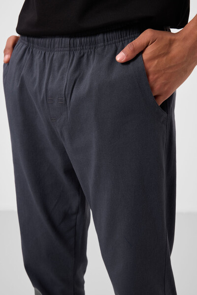 Tommylife Toptan Standart Fit Dokuma Hafif Esnek Chino Erkek Pantolon 82180 Gri - Thumbnail