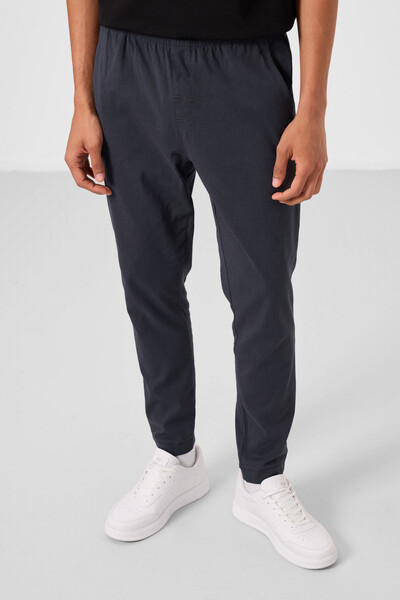 Tommylife Toptan Standart Fit Dokuma Hafif Esnek Chino Erkek Pantolon 82180 Gri - Thumbnail