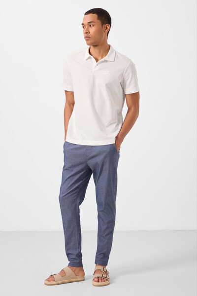 Tommylife Toptan Standart Fit Dokuma Hafif Esnek Chino Erkek Pantolon 82180 Kot Lacivert - Thumbnail