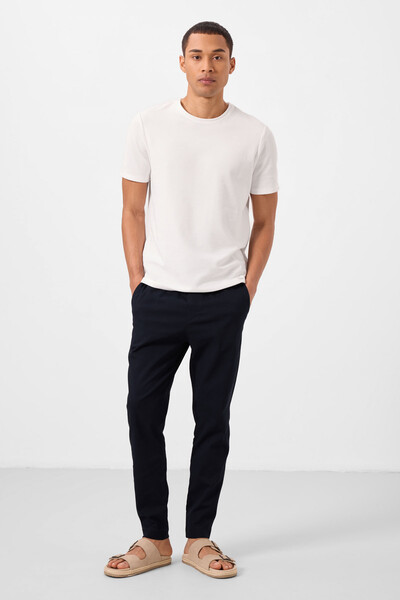 Tommylife Toptan Standart Fit Dokuma Hafif Esnek Chino Erkek Pantolon 82180 Lacivert - Thumbnail