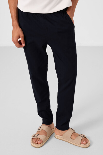 Tommylife Toptan Standart Fit Dokuma Hafif Esnek Chino Erkek Pantolon 82180 Lacivert - Thumbnail