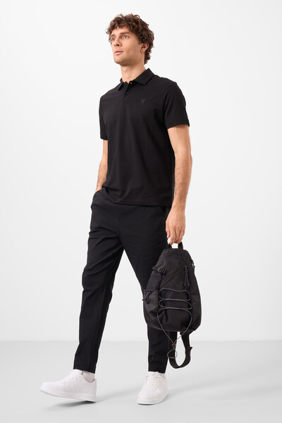 Tommylife Toptan Standart Fit Dokuma Hafif Esnek Chino Erkek Pantolon 82180 Siyah - Thumbnail
