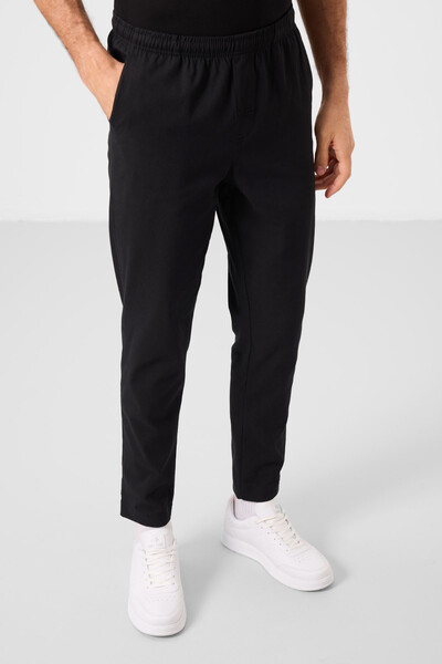 Tommylife Toptan Standart Fit Dokuma Hafif Esnek Chino Erkek Pantolon 82180 Siyah - Thumbnail