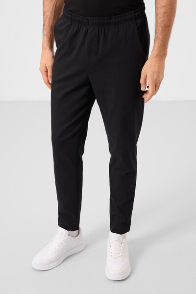 Tommylife Toptan Standart Fit Dokuma Hafif Esnek Chino Erkek Pantolon 82180 Siyah - Thumbnail