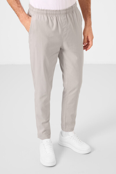 Tommylife Toptan Standart Fit Dokuma Hafif Esnek Chino Erkek Pantolon 82180 Taş - Thumbnail