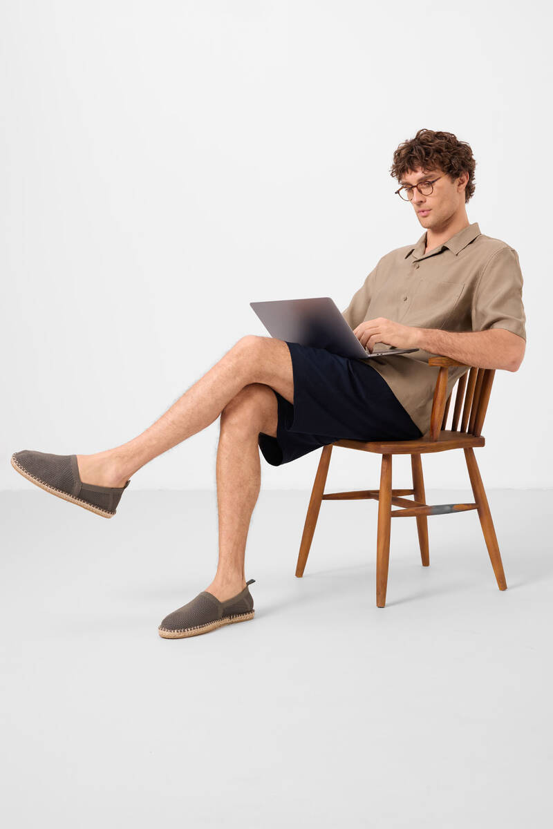 TOMMYLIFE - Tommylife Toptan Standart Fit Dokuma Hafif Esnek Chino Erkek Şort 81291 Lacivert