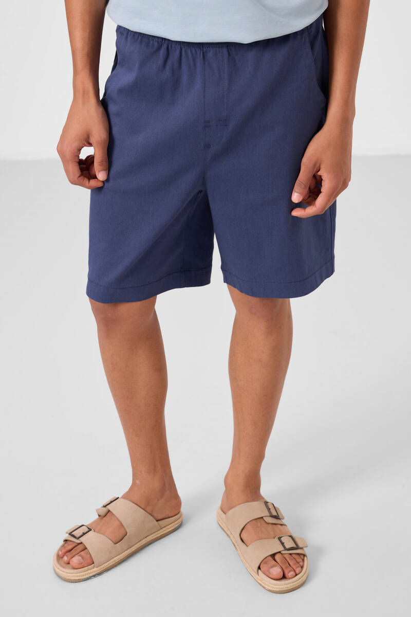 TOMMYLIFE - Tommylife Toptan Standart Fit Dokuma Hafif Esnek Chino Erkek Şort 81293 Parlament